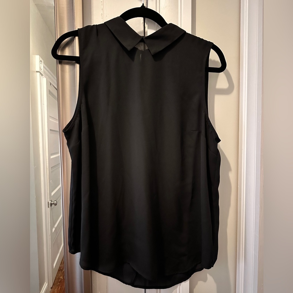 Who What Wear Black Sleeveless Blouse